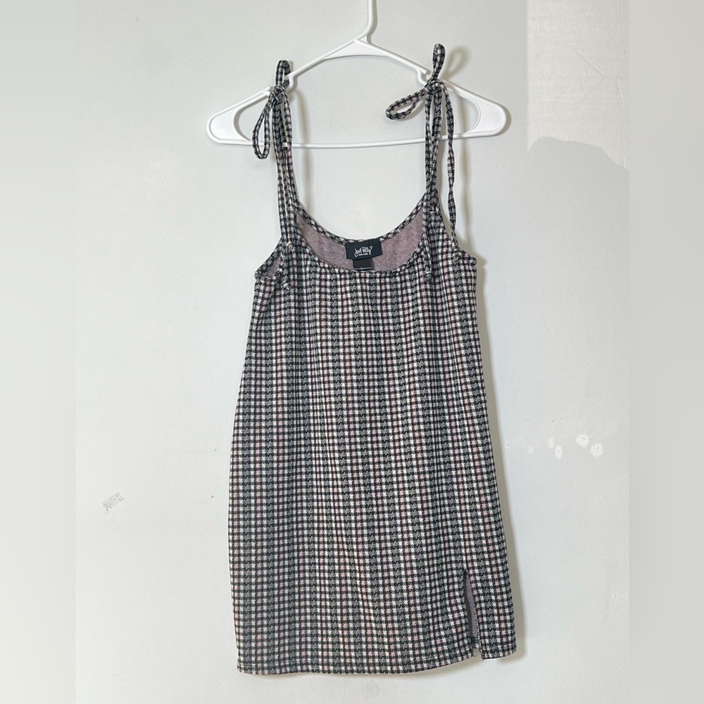 3/$10 🌸  JustPolly Checkered Dress with Tie Straps